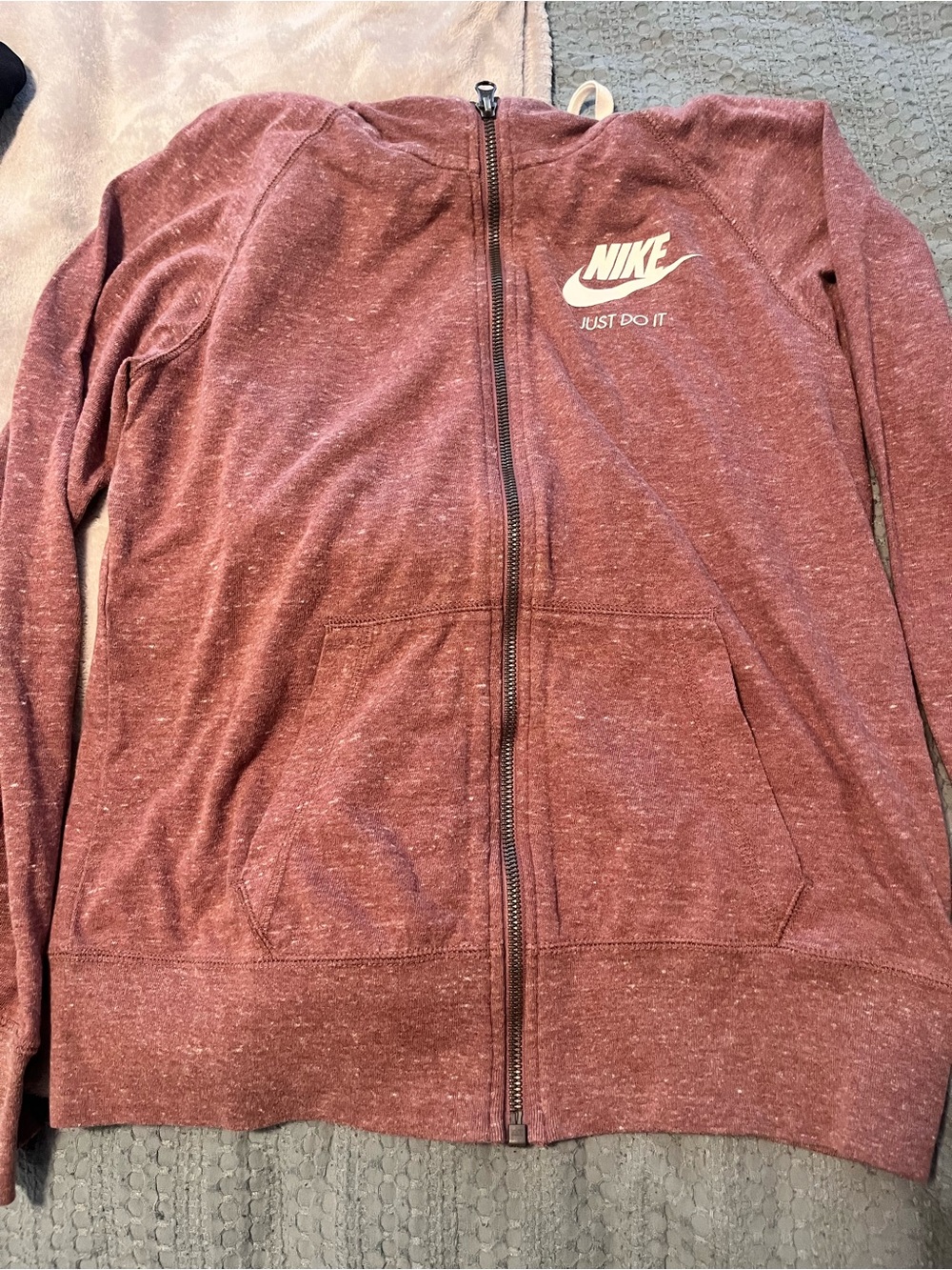 Nike Women's Maroon Full-Zip Utility Jacket